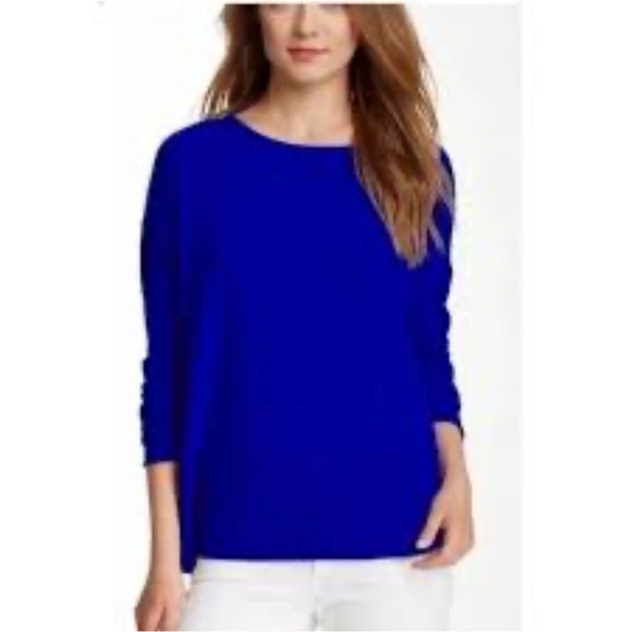 Cable & gauge women’s size medium long sleeve sweater with zip back, rolyal blue - Picture 1 of 9
